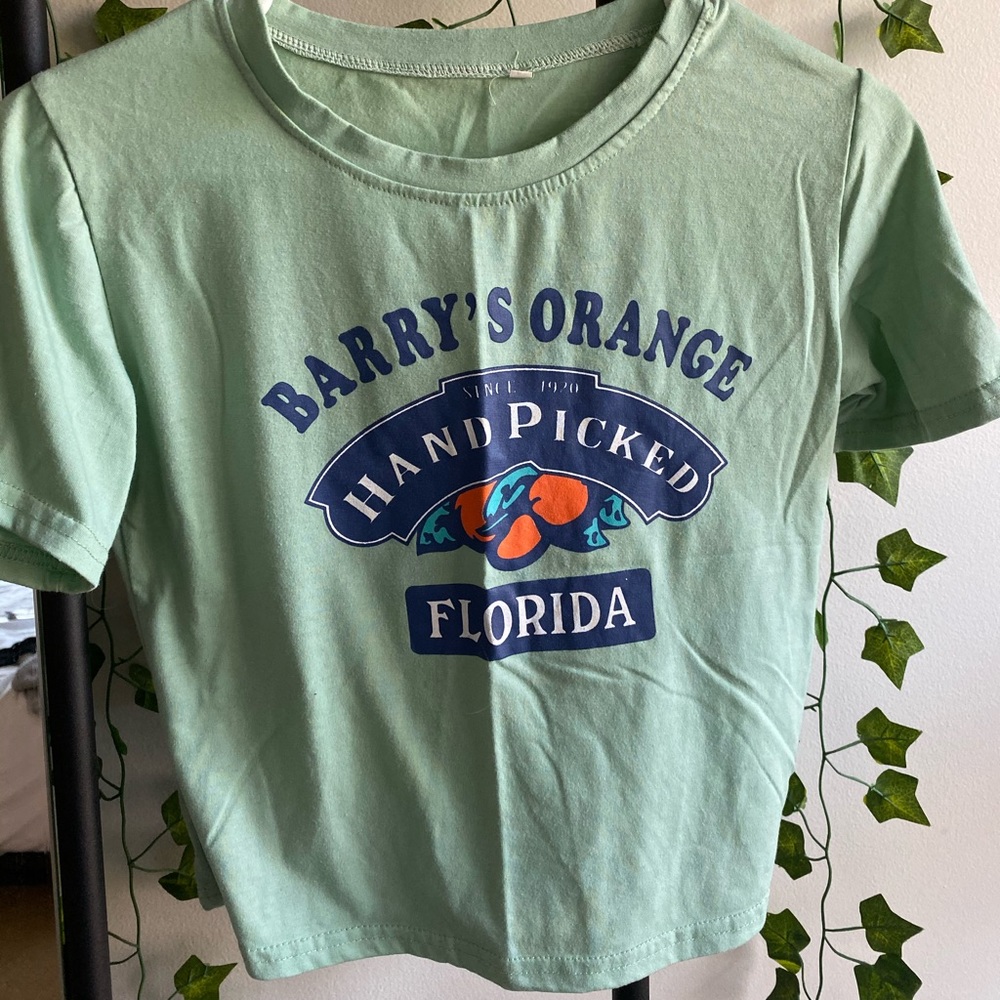 Romwe teal graphic short sleeve shirt